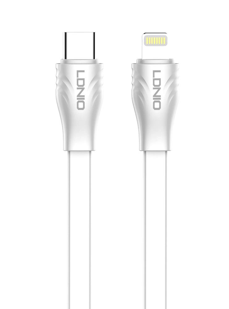 لادنيو فاست تشارجر داتا كابل تايب - سي - تو - لايتينج 2متر -30وات- LDNIO Fast Charging Data Cable TYPE-C TO Lightning (30W) (2M) - LC-132I