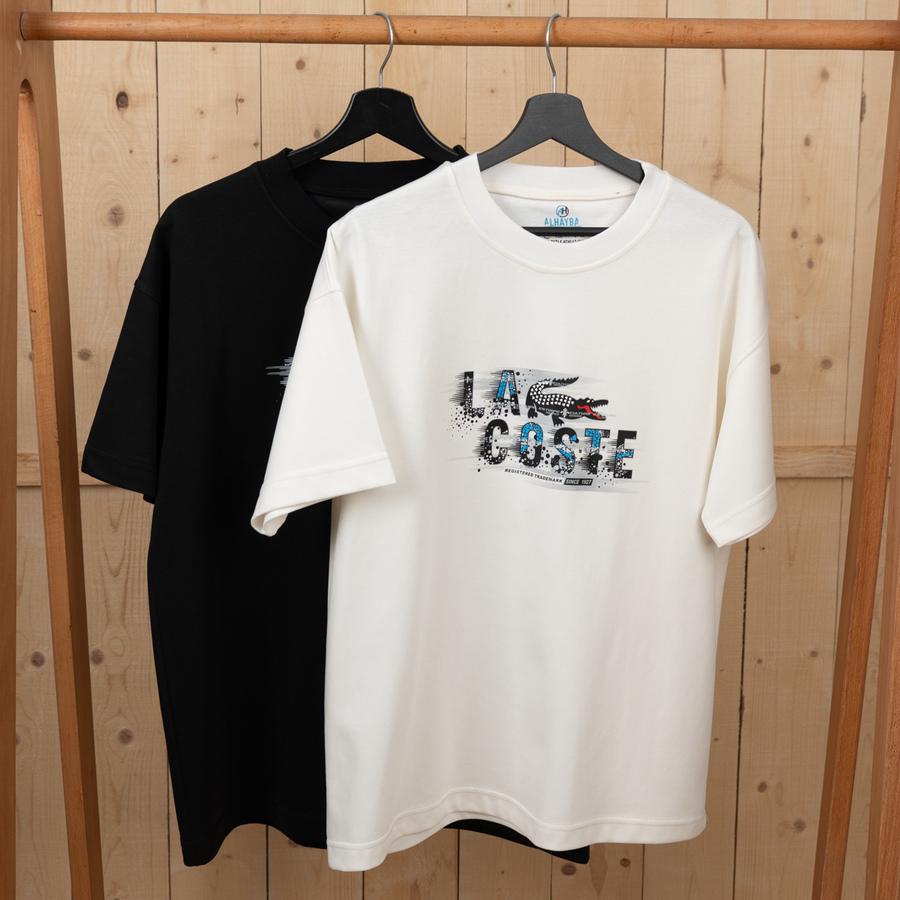 تيشرت Lacoste إنترلوك قطن Oversize | Unisex