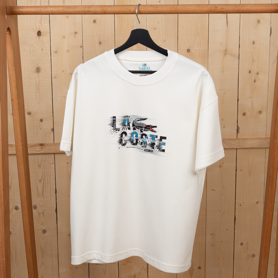 تيشرت Lacoste إنترلوك قطن Oversize | Unisex