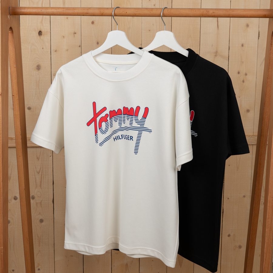 تيشرت Tommy إنترلوك قطن Oversize | Unisex