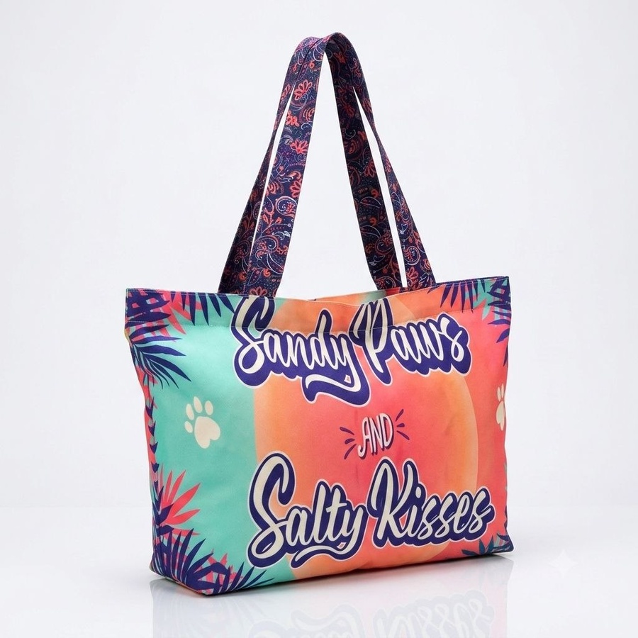  شنطة توتي صيفي للبحر (Tote Bag) بطبعات تريندي وحمالات عريضة | Demand & Beyond