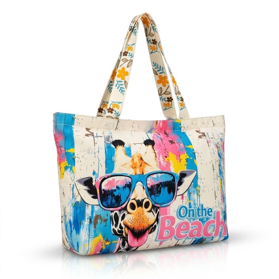  شنطة توتي صيفي للبحر (Tote Bag) بطبعات تريندي وحمالات عريضة | Demand & Beyond