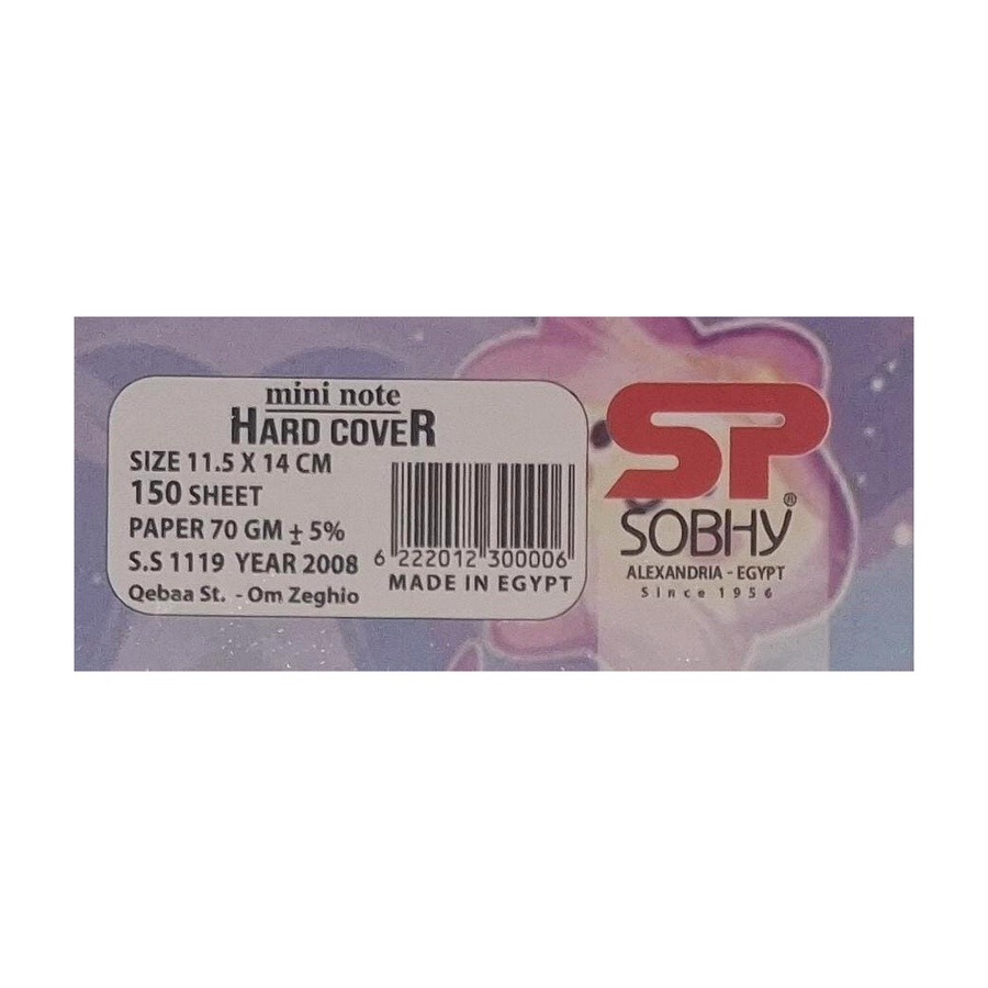 SOBHY Mini Hard Cover Spiral Notebook 11.5×14 cm – 150 Sheets – 70 GSM