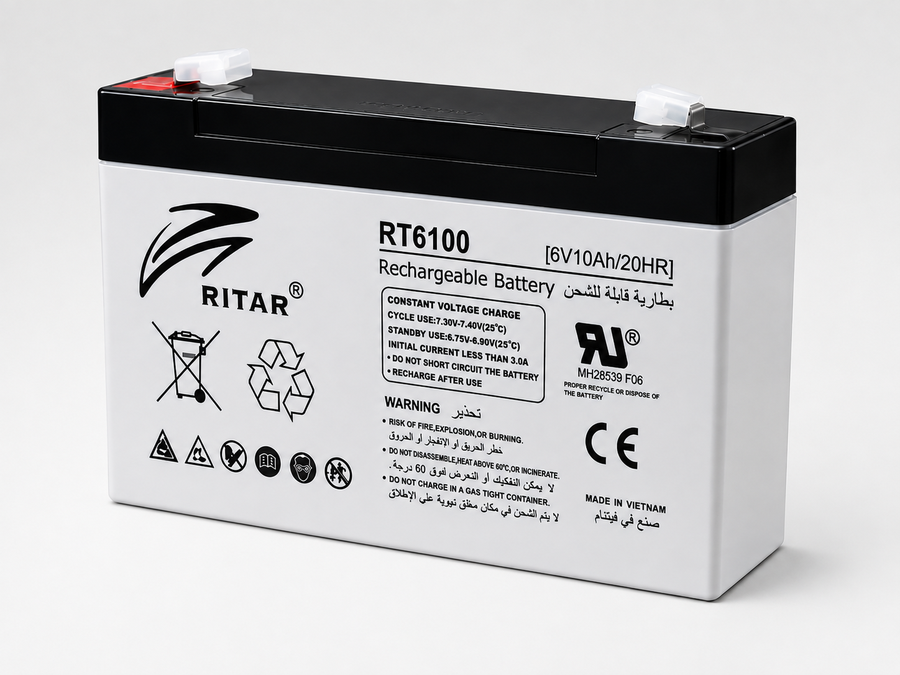 RITAR Battery 6V 10 AH , Emergency Lights, Alarms, And Children's Toys