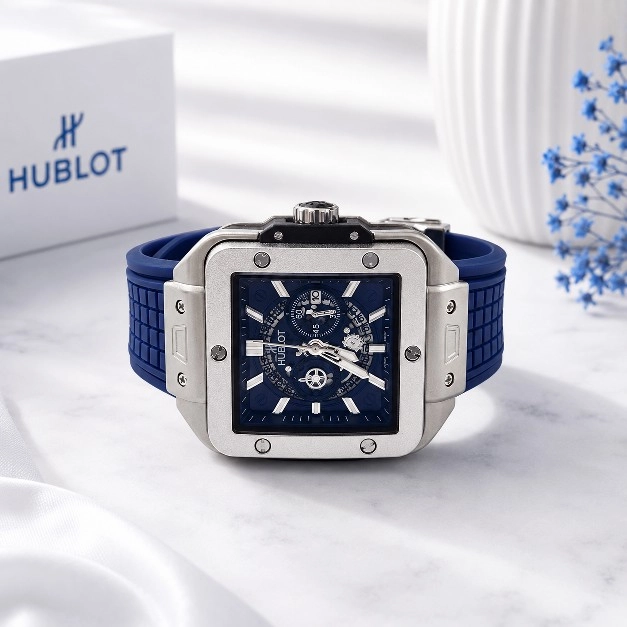 ساعة HUPLOT أزرق