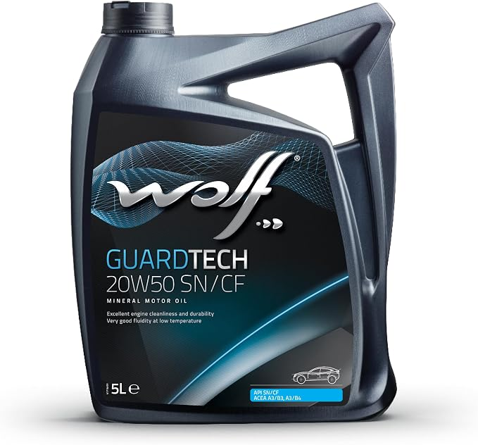 زيت محرك جارد تيك 20W50 SN/CF من وولف، 4 لتر