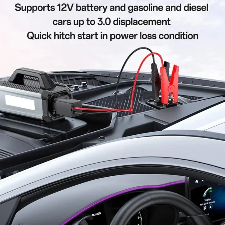 Yesido VC13 5-in-1 Car Jump Starter & Air Compressor – 10000mAh Battery Booster, Power Bank & LED Emergency Light