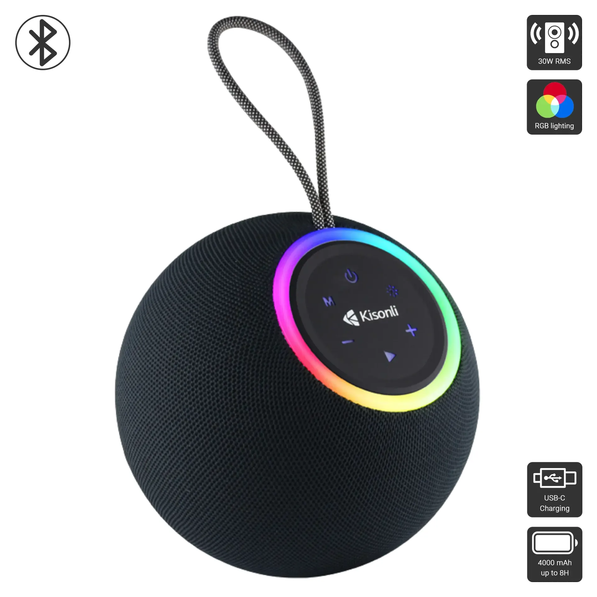 KISONLI RGB MUSIC Bluetooth SPEAKER K6