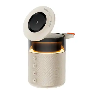 RECCI 5ini1 WIRELESS Charging15w Bluetooth SPEAKER RCW-51(ضمان 12 شهر) 