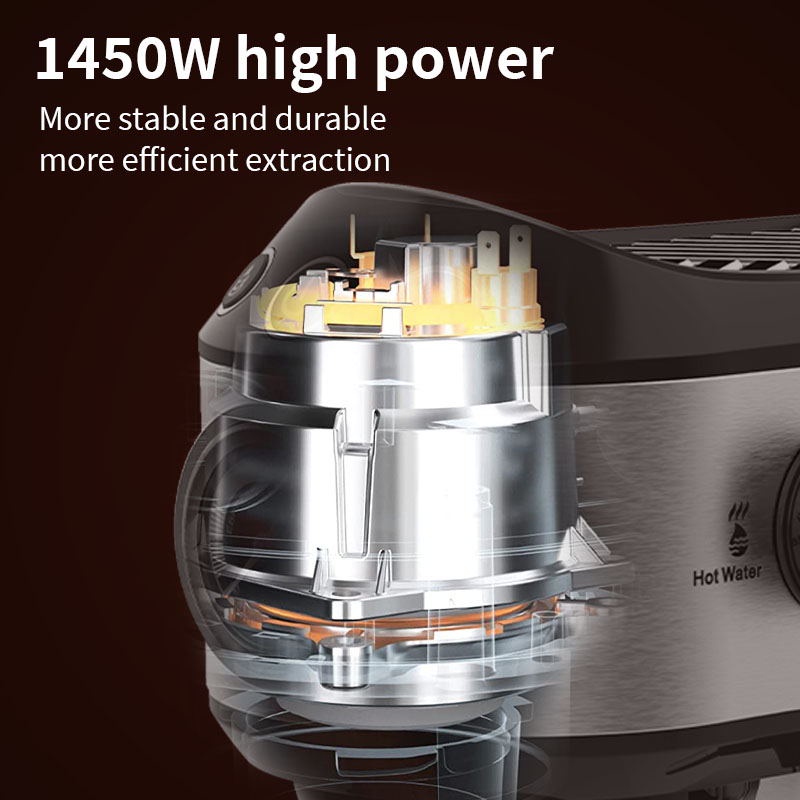 ماكينة قهوة اسبريسو سوكاني 1 لتر 1450 وات 15 بار موديل SK-696B