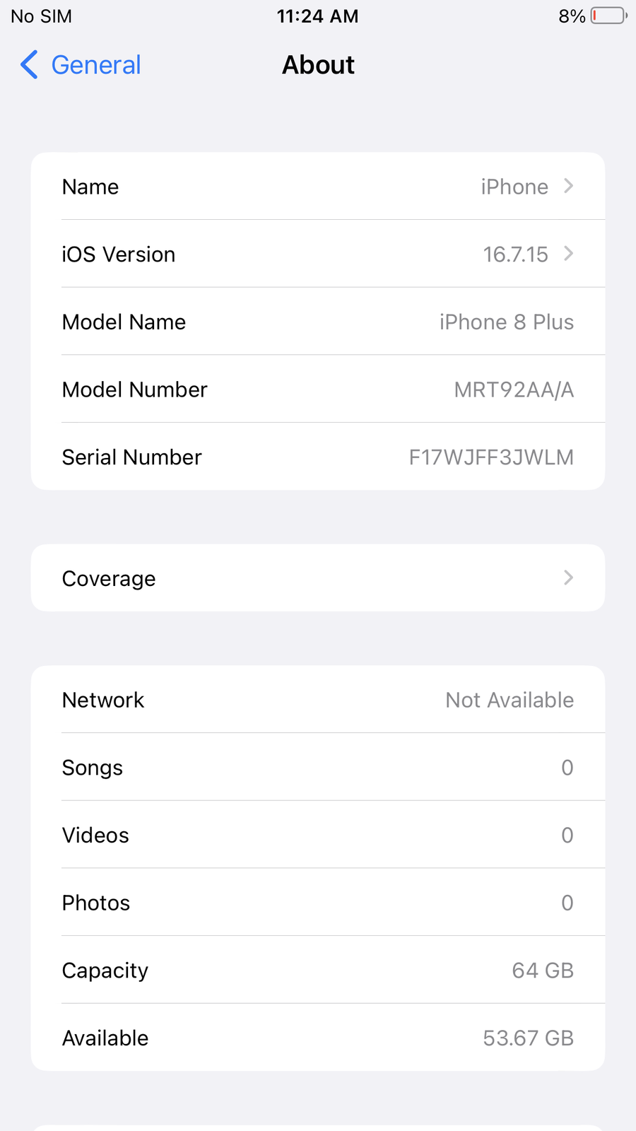 ايفون 8 بلس احمر 64 100%