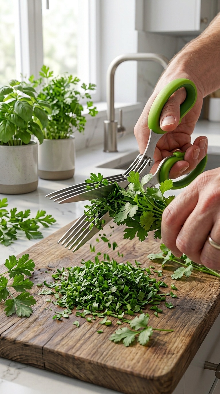 استخدام مقص تقطيع الأعشاب