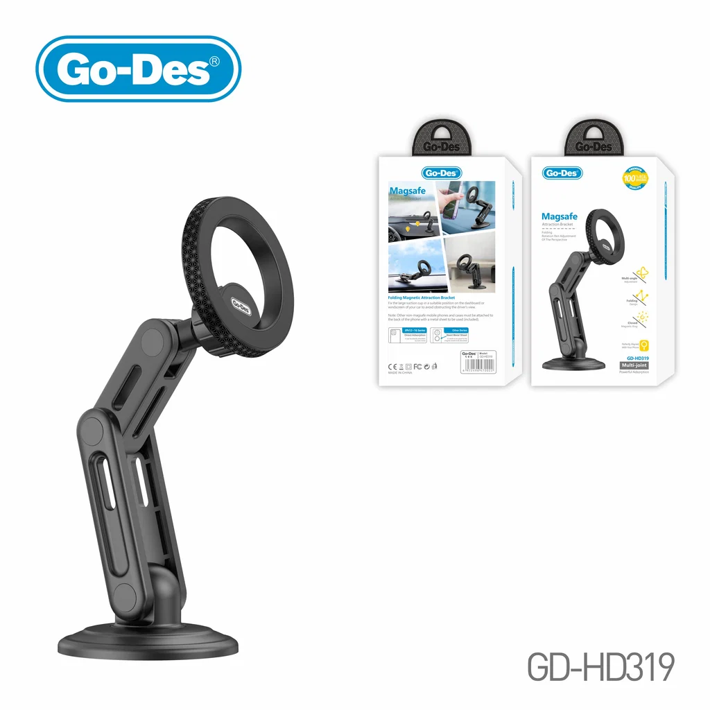 Go-Des HD319 MagSafe Magnetic Car Phone Holder – 720° Dual Rotation Dashboard