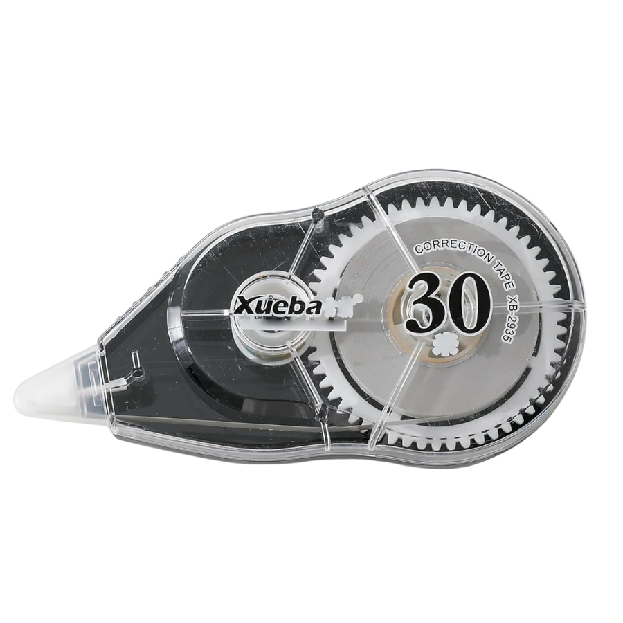 Xueba, Long Lasting Correction Tape, 30 m × 5 mm, Black