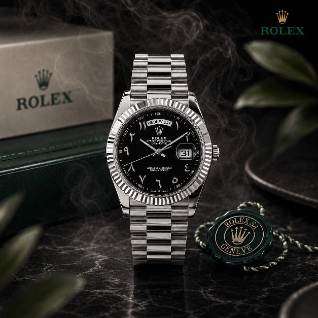 ساعة ROLEX اسود