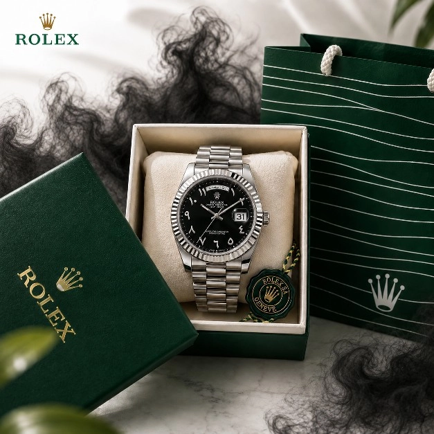 ساعة ROLEX اسود
