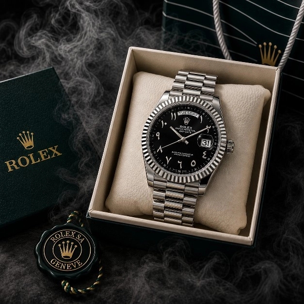 ساعة ROLEX اسود