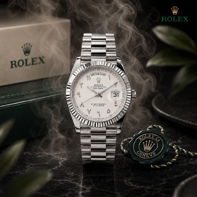 ساعة ROLEX ابيض