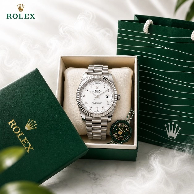 ساعة ROLEX ابيض