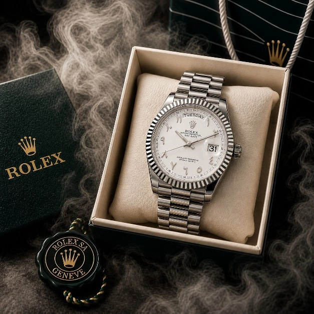 ساعة ROLEX ابيض