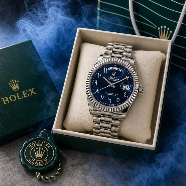 ساعة ROLEX ازرق