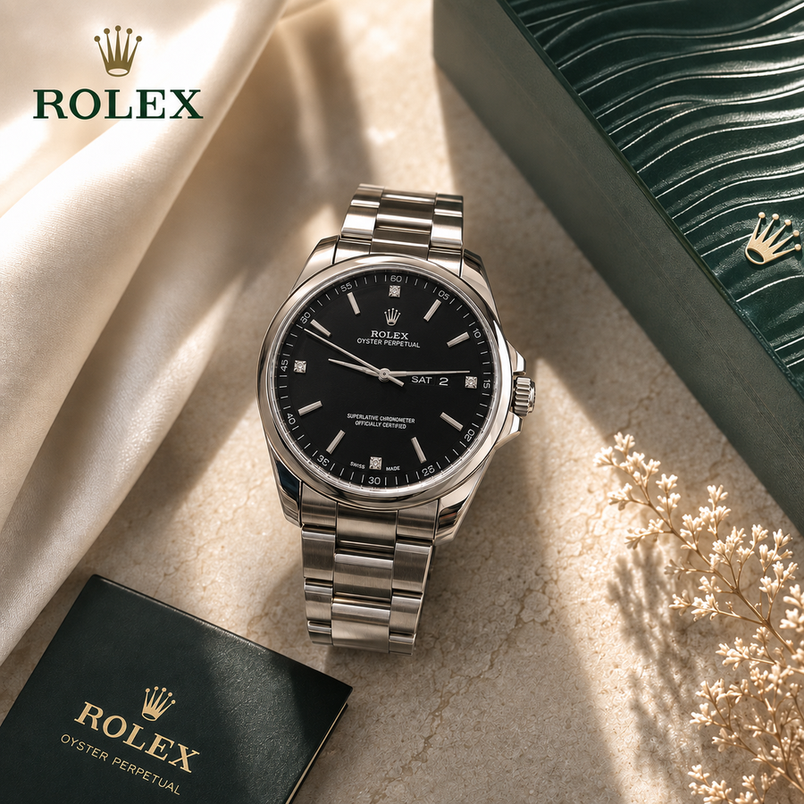ساعة ROLEX08 اسود