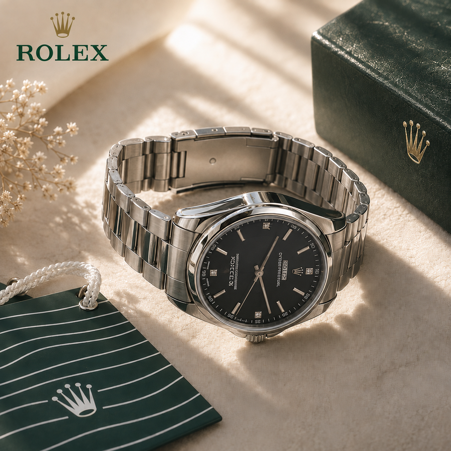 ساعة ROLEX08 اسود