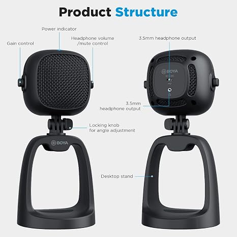 BOYA BY-CM6 Desktop USB Condenser Microphone for PC & Mac