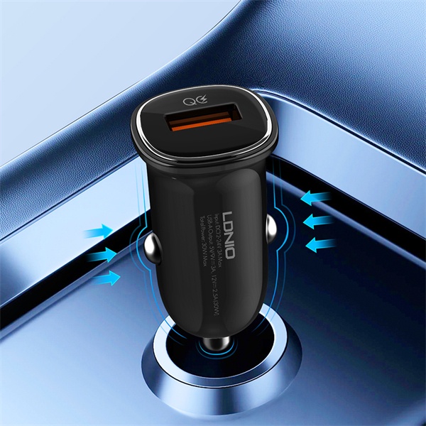 DNIO Car Fast Charging with Data Cabel (USB - A to Type-C) OR (USB - A to Lightning) (100CM) (30W) - Model: C105 