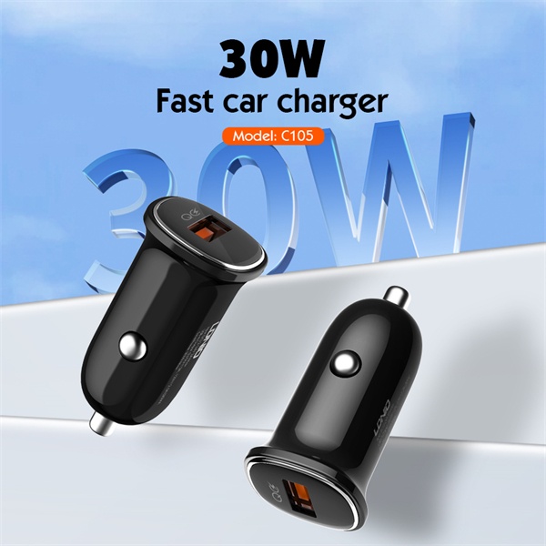 DNIO Car Fast Charging with Data Cabel (USB - A to Type-C) OR (USB - A to Lightning) (100CM) (30W) - Model: C105 