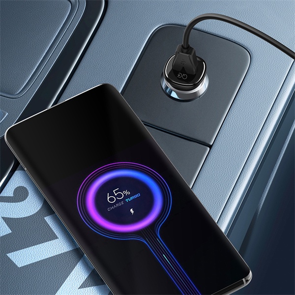 DNIO Car Fast Charging with Data Cabel (USB - A to Type-C) OR (USB - A to Lightning) (100CM) (30W) - Model: C105 