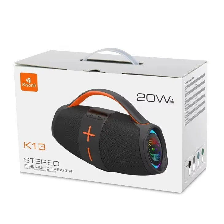 كيسونلي  سماعة بلوتوث  أر جي بي ميوزيك مضيئة للموسيقى- KISONLI RGB MUSIC Bluetooth SPEAKER K13