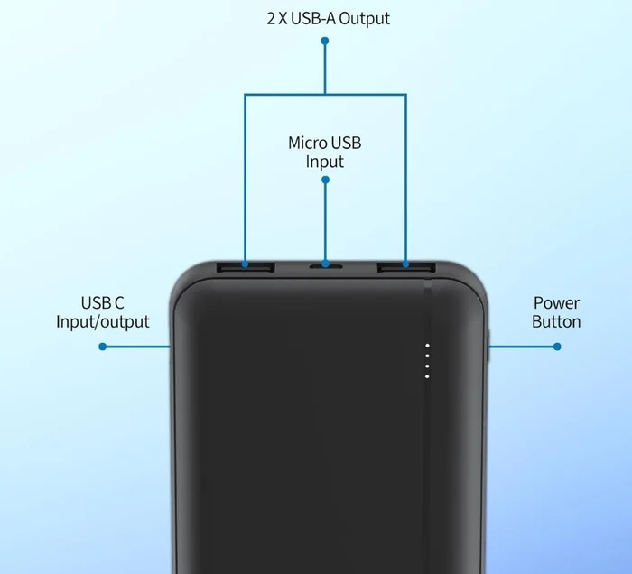 Philips 10000mAh Fast Charging Universal Power Bank 20W (ضمان 18 شهر)