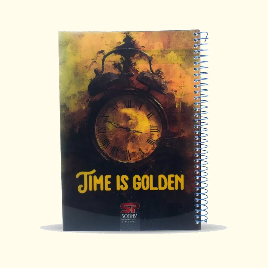 SOBHY A4 Spiral Notebook – 150 Sheets – Plastic Cover with Dividers