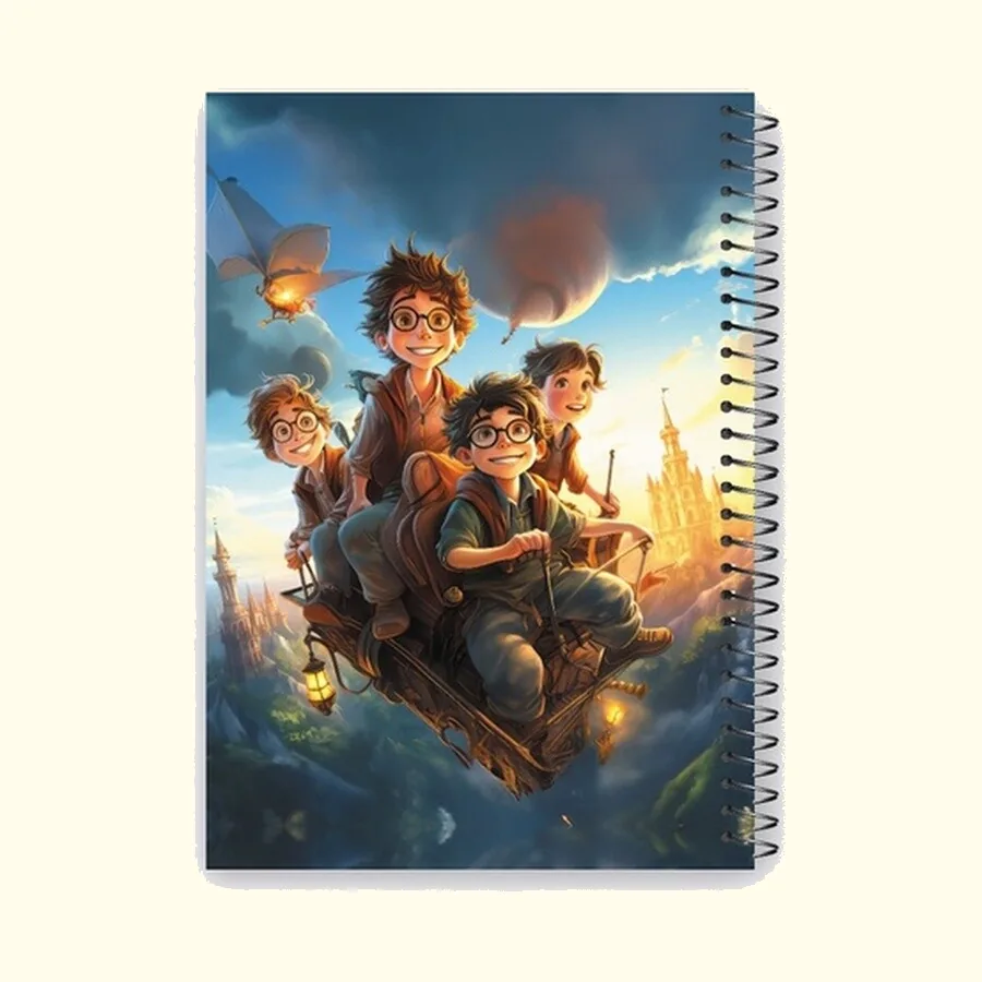 SOBHY A4 Hardcover Spiral Notebook – 120 Sheets – 3 Subjects