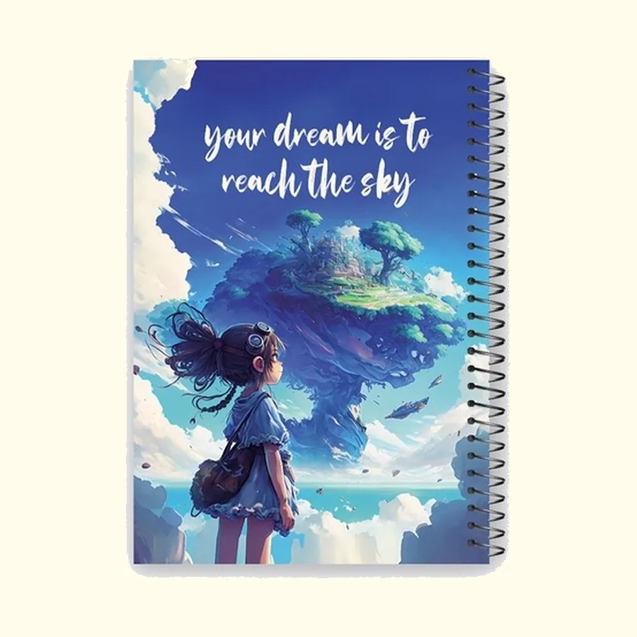 SOBHY A4 Hardcover Spiral Notebook – 200 Sheets – 5 Subjects