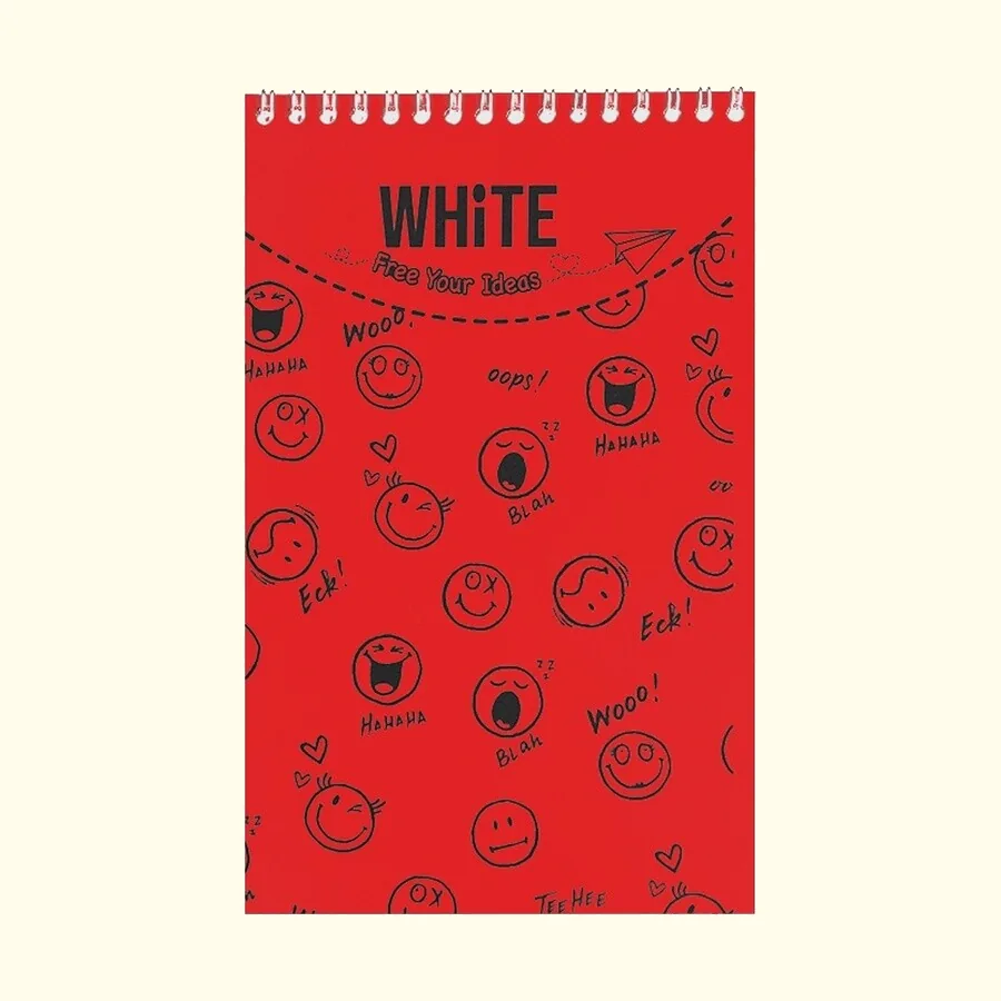 SOBHY A5 Top Spiral Notebook – 50 Sheets – Plain Paper – Smile