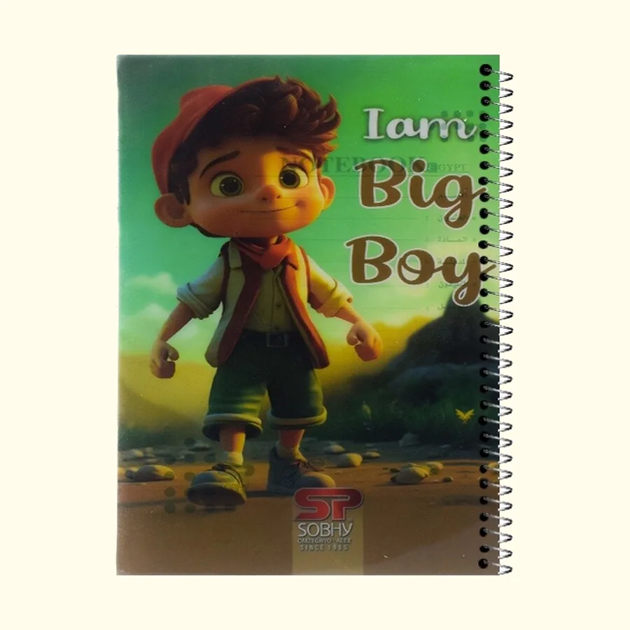 SOBHY A5 Spiral Notebook – 150 Sheets – Plastic Cover