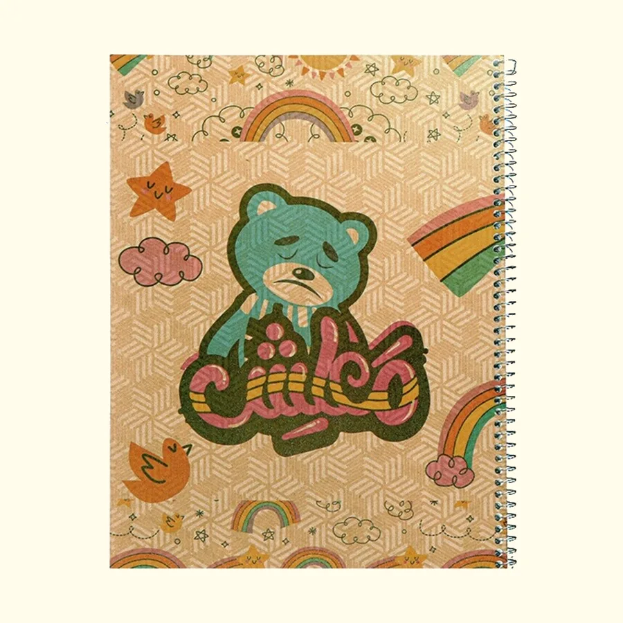 SOBHY A4 Kraft Cover Spiral Notebook – 60 Sheets