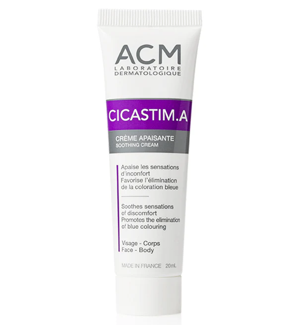 ACM Cicastim.A كريم مهدئ لتوحيد لون البشرة والتخلص من الكدمات 20 مل