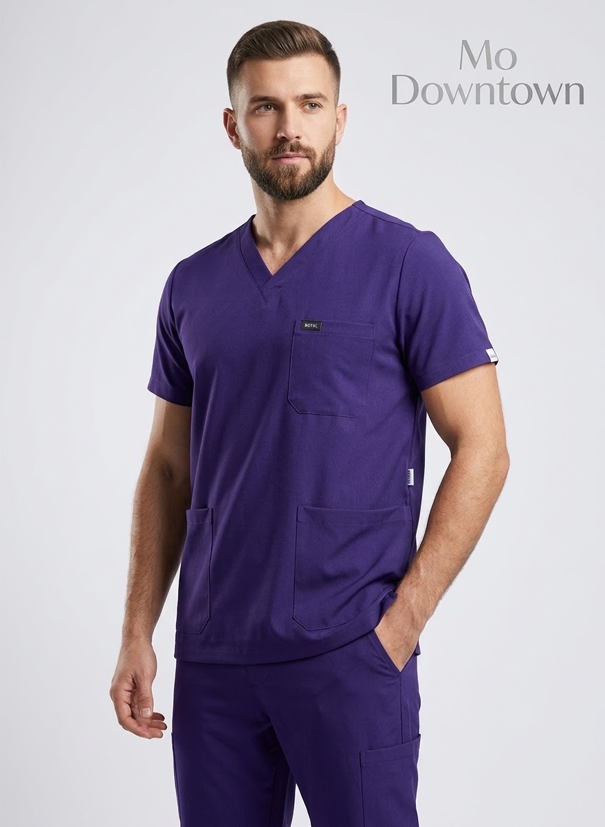  Royal silver unisex scrub 