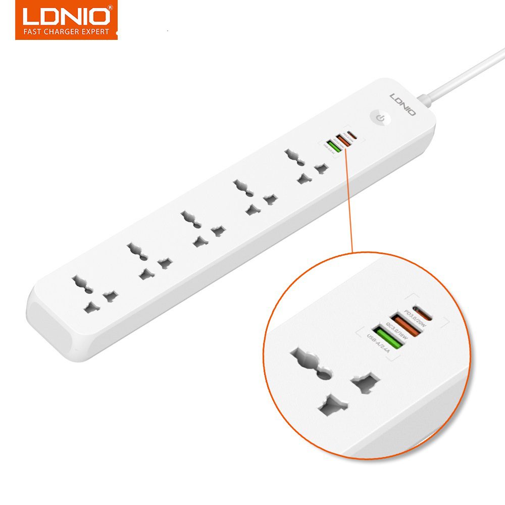 لادنيو باور سوكيت  2500وات 2متر- Ldnio Power Socket (2500W) (2M) SC-5319 