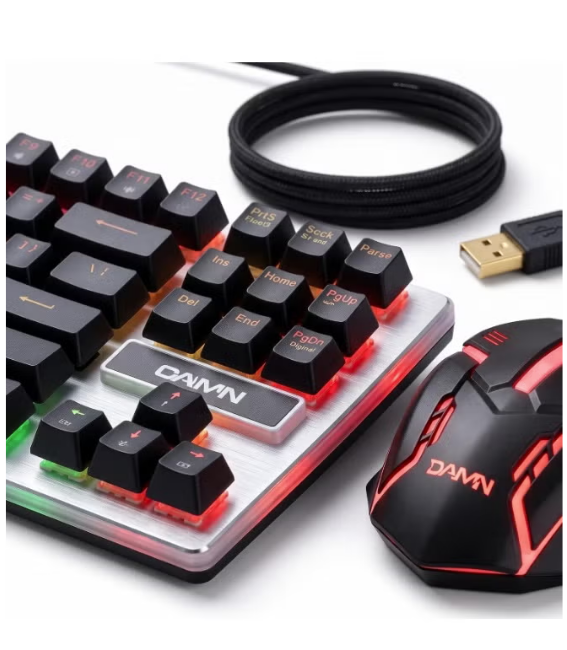 DAMN DD953 RGB Gaming Keyboard and Mouse Combo – Wired USB Set