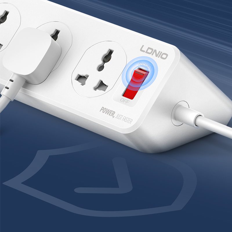 لادنيو باور سوكيت2500وات -2متر - LDNIO Power Socket(2500W) (2000mm) Model:SC10610C