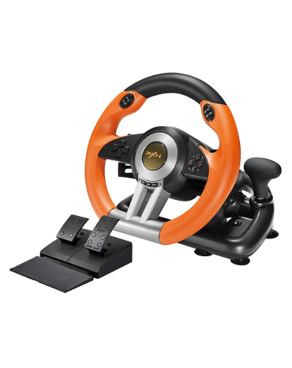 PXN V3 Pro Racing Steering Wheel with Pedals – 180° Gaming Wheel for PS4, Xbox, PC & Switch
