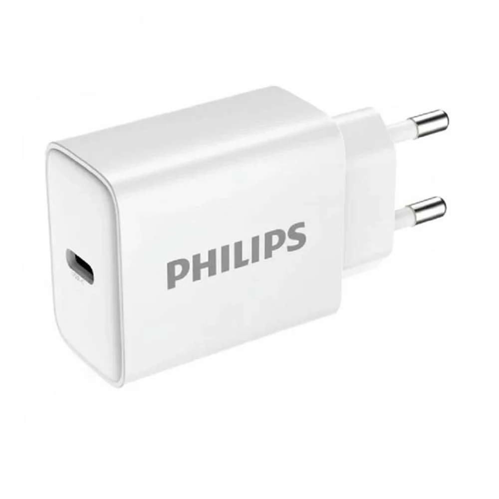 Philips GaN Type-C 20W Fast Charging DLP2629CW (ضمان 18 شهر)