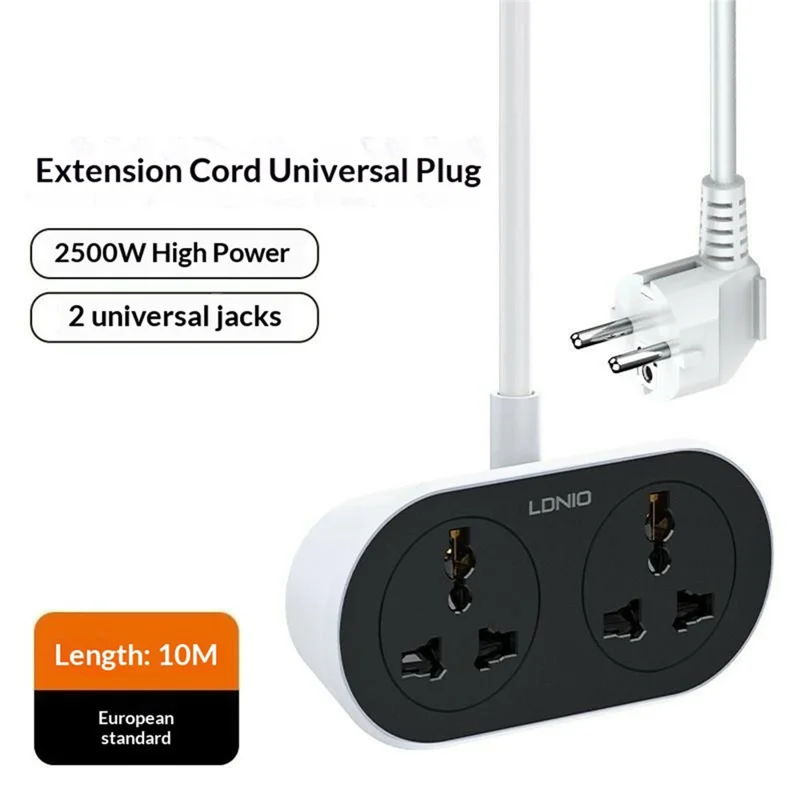 لادنيو باور سوكيت 2500وات-10متر - LDNIO Power Socket (2500W) (10 M) Model:SC2018-10M