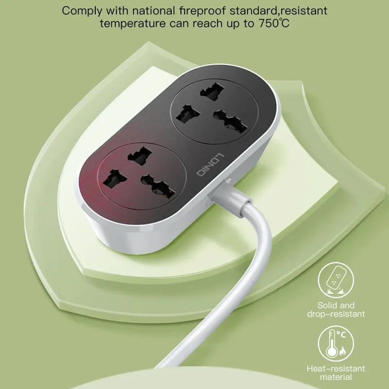لادنيو باور سوكيت 2500وات-10متر - LDNIO Power Socket (2500W) (10 M) Model:SC2018-10M