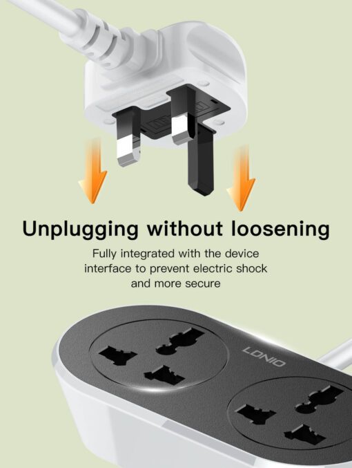 لادنيو باور سوكيت 2500وات-10متر - LDNIO Power Socket (2500W) (10 M) Model:SC2018-10M