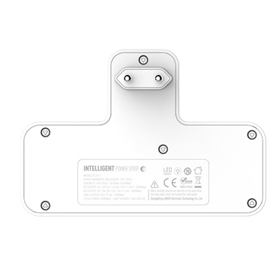 لادنيو باور سوكيت 2 أوت ليت + 3 مخارج 2 يو إس بي - إيه + 1 تايب - سي 2500وات- LDNIO Power Socket 2 OUTLET+ 3Port (2USB-A + 1Type -C) (2500W) Model:SC2311
